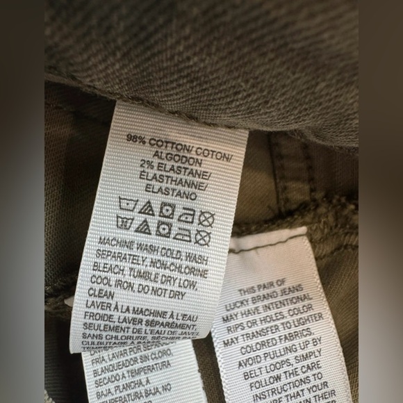 Lucky Brand Women’s Camo Utility Jeans Size 4/27 Straight Leg Army Green Cargo - Picture 5 of 5